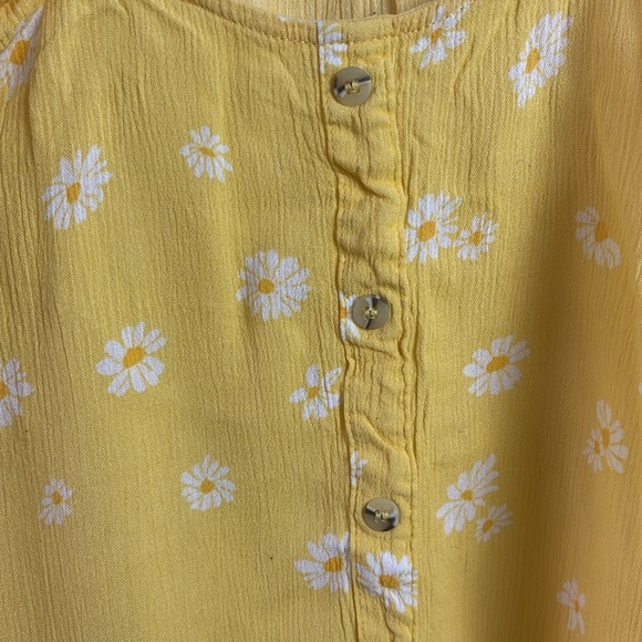 5 for $25 🌈Self Esteem yellow flowy top with ruffle straps girls size M 10/12 - Picture 5 of 8